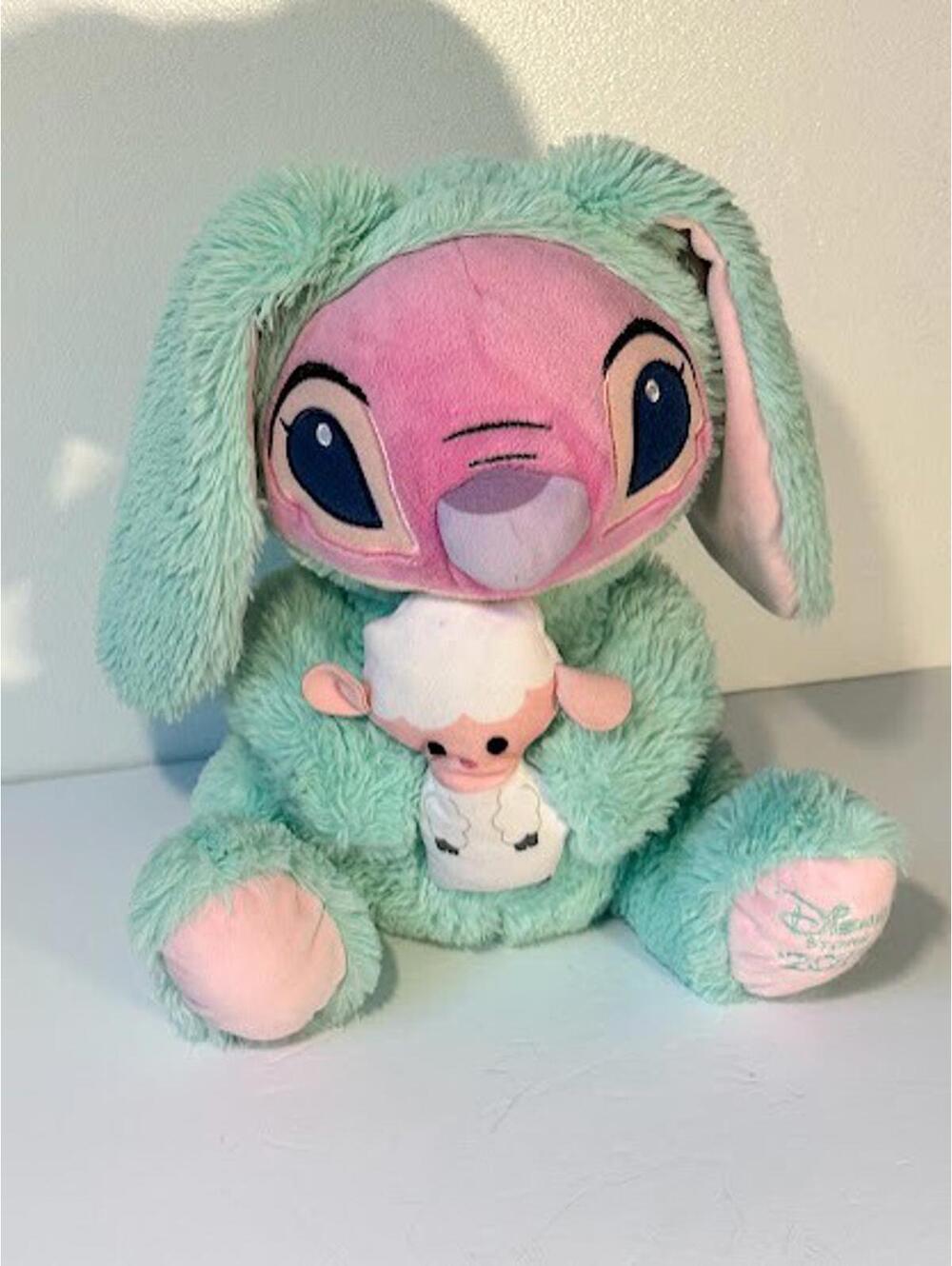 Disney Store 2019 Angel Easter Bunny Plush Lilo & Stitch 10" Pink
